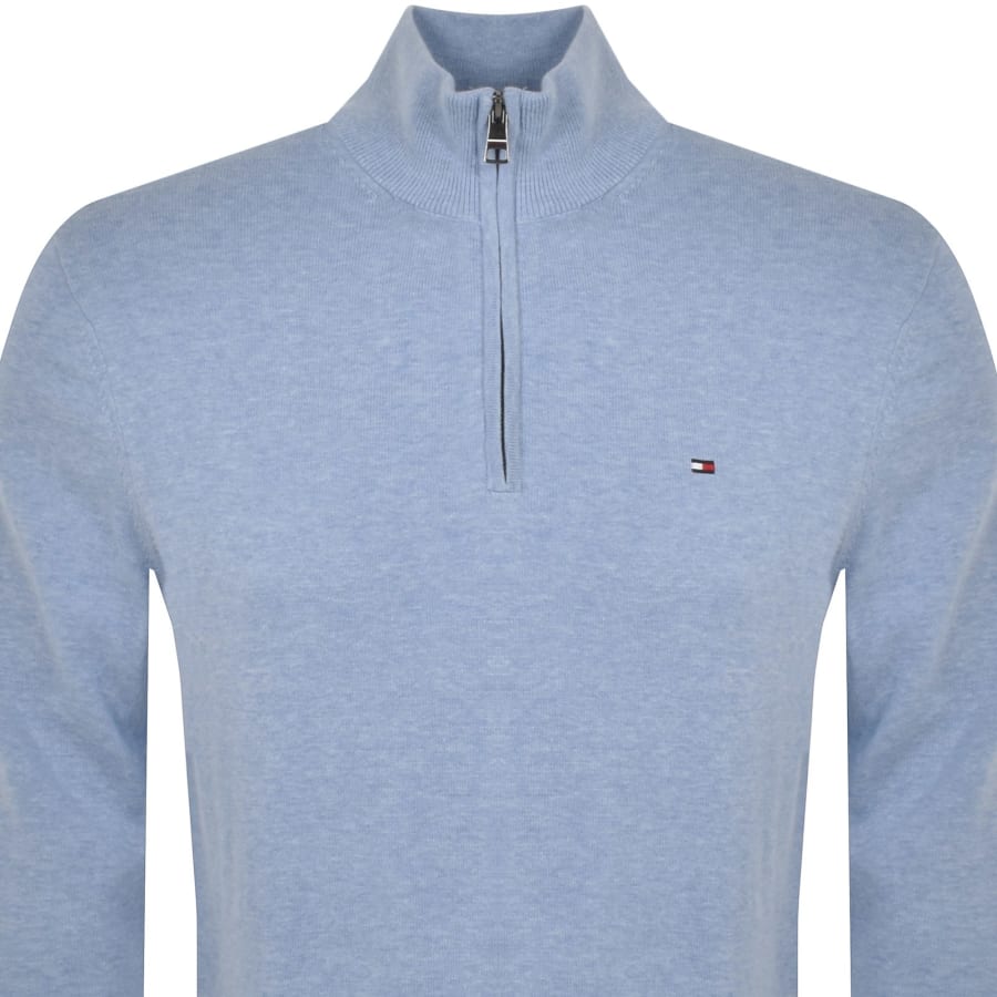 Tommy Hilfiger Quarter Zip Jumper Blue